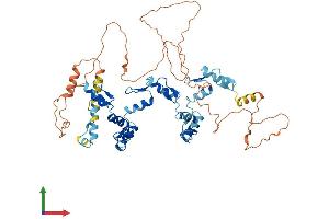 AlphaFold protein structure predicition of Human Recombinant ZNF519 Protein, UniprotID Q8TB69