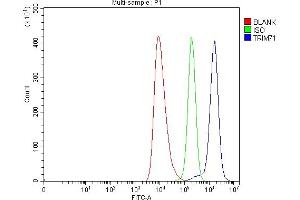 Flow Cytometry analysis of HEL cells using anti-LIN41/TRIM71 antibody (ABIN7602565).