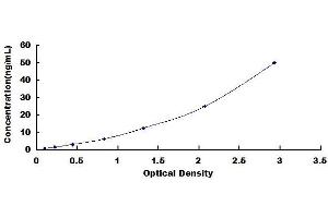 Typical standard curve (PVALB ELISA Kit)