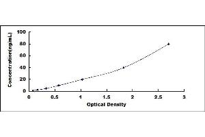 Typical standard curve (ORM1 ELISA Kit)