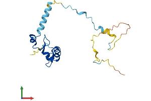 AlphaFold protein structure predicition of Human Recombinant GTSF1 Protein, UniprotID Q8WW33