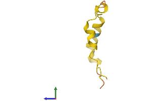 AlphaFold protein structure predicition of Human Recombinant LINC00308 Protein, UniprotID Q8TCZ7