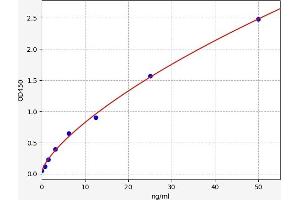 Typical standard curve (C1QTNF9 ELISA Kit)