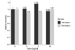The Rat TSH (Thyroid Stimulating Hormone) ELISA Kitwas tested for Spiking and Recovery.