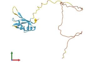 AlphaFold protein structure predicition of Human Recombinant CIRBP Protein, UniprotID Q14011