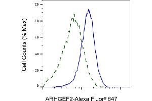 Validation of ARHGEF2 knockdown using flow cytometry. (Rekombinanter ARHGEF2 Antikörper)