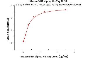 ELISA image for Signal-Regulatory Protein alpha (SIRPA) (AA 32-373) (Active) protein (His tag) (ABIN6388273)