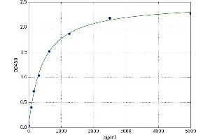 A typical standard curve (RHOA ELISA Kit)