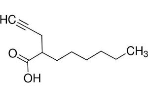 Chemical structure of Hexyl-4-pentynoic Acid , a HDAC inhibitor.