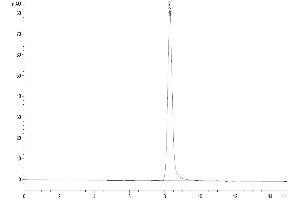 Size-exclusion chromatography-High Pressure Liquid Chromatography (SEC-HPLC) image for Microseminoprotein, Prostate Associated (MSMP) (AA 37-139) protein (Fc Tag) (ABIN7275496)
