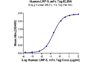 ELISA image for Low Density Lipoprotein Receptor-Related Protein 5 (LRP5) (AA 644-1263) protein (mFc Tag) (ABIN7275209)