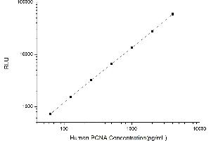 Typical standard curve (PCNA CLIA Kit)