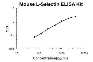 Mouse L-Selectin PicoKine ELISA Kit standard curve