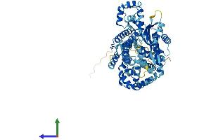 AlphaFold protein structure predicition of Mouse Recombinant Epm2aip1 Protein, UniprotID Q8VEH5