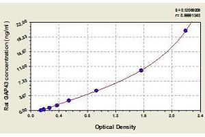 Typical standard curve (GAP43 ELISA Kit)
