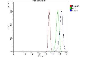 Flow Cytometry analysis of MCF-7 cells using anti-RAGE/AGER antibody (ABIN7601722).