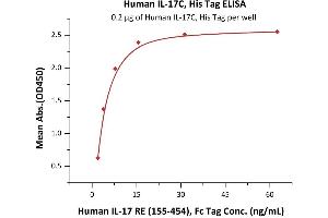 ELISA image for Interleukin 17C (IL17C) (AA 19-197) (Active) protein (His tag) (ABIN6952297)