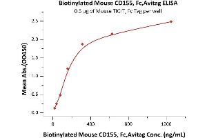 ELISA image for Poliovirus Receptor (PVR) (AA 29-348) (Active) protein (Fc Tag,AVI tag,Biotin) (ABIN5954904)