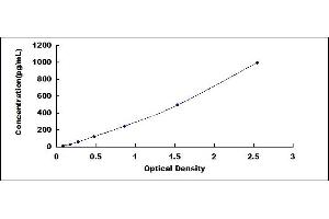 Typical standard curve (Nerve Growth Factor ELISA Kit)