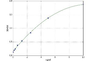 A typical standard curve (Cytokeratin 18 ELISA Kit)