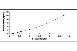 Typical standard curve (IL23R ELISA Kit)