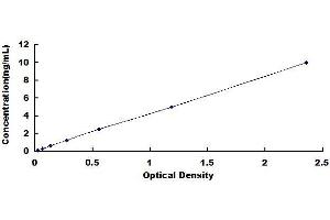 Typical standard curve (Osteocalcin ELISA Kit)