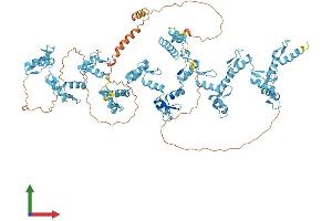 AlphaFold protein structure predicition of Human Recombinant ZNF624 Protein, UniprotID Q9P2J8