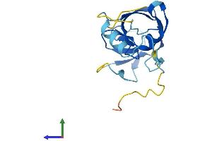 AlphaFold protein structure predicition of Human Recombinant ERVK-24 Protein, UniprotID P63129