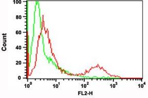 Flow cytometric analysis of A-20 cells with CD274 polyclonal antibody .