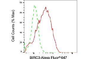 Flow cytometric analysis of BIRC3 expression in Raji cells using BIRC3 antibody (ABIN7797726), 1:2,000). (BIRC3 Antikörper)