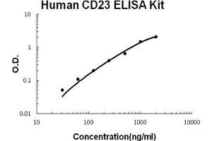 Human CD23/FCER2 PicoKine ELISA Kit standard curve (FCER2 ELISA Kit)