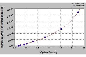 Typical standard curve (RETNLB ELISA Kit)