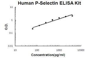 Human P-Selectin PicoKine ELISA Kit standard curve (P-Selectin ELISA Kit)