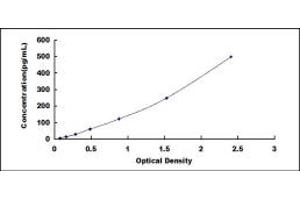 Typical standard curve (IL-4 ELISA Kit)