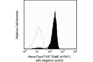 Flow Cytometry (FACS) image for anti-Signal Transducer and Activator of Transcription 6, Interleukin-4 Induced (STAT6) (pTyr641) antibody (Alexa Fluor 647) (ABIN1177230)