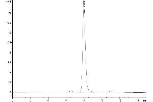 Size-exclusion chromatography-High Pressure Liquid Chromatography (SEC-HPLC) image for Toll-Like Receptor 3 (TLR3) (AA 23-703) protein (His tag) (ABIN7275746)