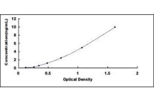 Typical standard curve (S100A10 ELISA Kit)