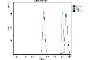 Flow Cytometry analysis of Daudi cells using anti-UBC12/UBE2M antibody (ABIN7600885). (UBE2M Antikörper  (AA 25-154))