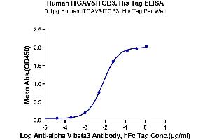 ELISA image for Integrin alpha V, Integrin beta 3 (ITGAV/ITGB3) (AA 31-992) protein (His-Avi Tag) (ABIN7275059)