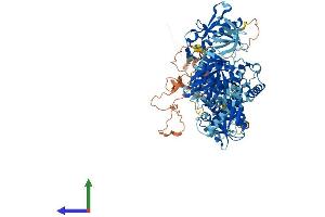 AlphaFold protein structure predicition of Human Recombinant ERVK-10 Protein, UniprotID P10266
