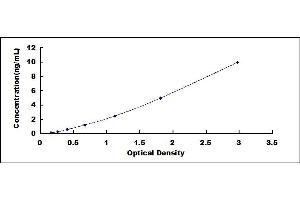 Typical standard curve (TNFRSF13C ELISA Kit)