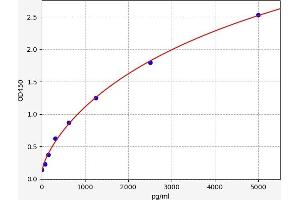 Typical standard curve (TNFSF9 ELISA Kit)