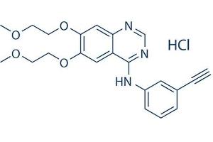 Chemical structure of Erlotinib Hydrochloride , a EGFR Kinase inhibitor.