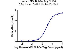 ELISA image for Mesothelin (MSLN) (AA 296-580) protein (Fc Tag) (ABIN7275283)