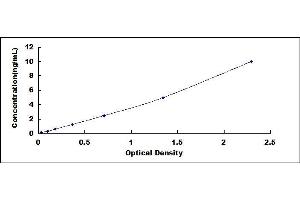 Typical standard curve (PEBP1 ELISA Kit)