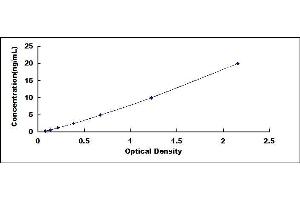 Typical standard curve (CD34 ELISA Kit)