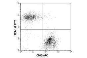 Flow Cytometry (FACS) image for anti-Erythroid Cells antibody (FITC) (ABIN2667364) (Erythroid Cells Antikörper  (FITC))