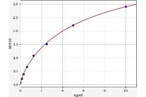 Typical standard curve (ATP Synthase Subunit beta (AtpB) ELISA Kit)