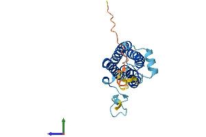 AlphaFold protein structure predicition of Mouse Recombinant Scamp4 Protein, UniprotID Q9JKV5 (SCAMP4 Protein (AA 1-230) (His tag))