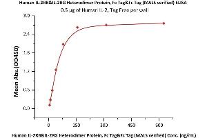 Immobilized Human IL-2, Tag Free (ABIN6386425,ABIN6388245) at 5 μg/mL (100 μL/well) can bind Human IL-2RB&IL-2RG Heterodimer Protein, Fc Tag&Fc Tag (MALS verified) (ABIN6973117) with a linear range of 5-78 ng/mL (QC tested).